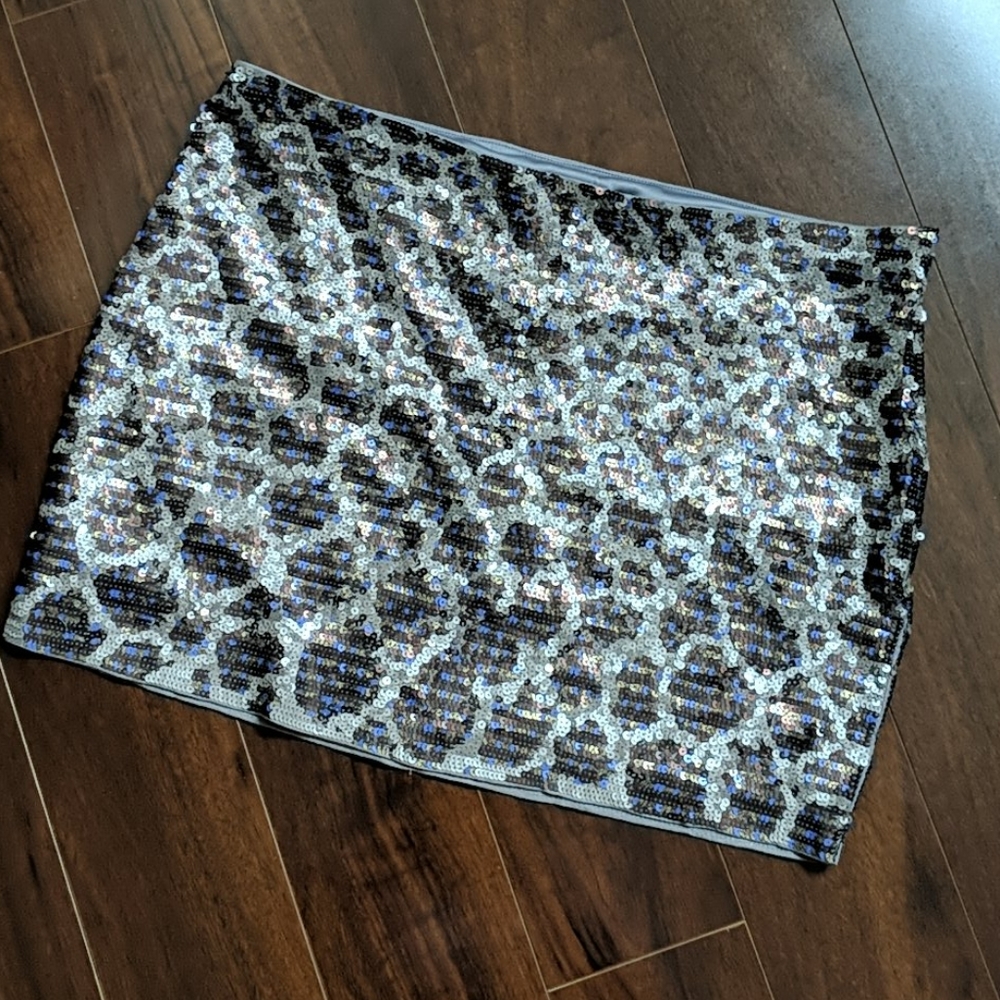 Brand New Express Sequin Mini Skirt